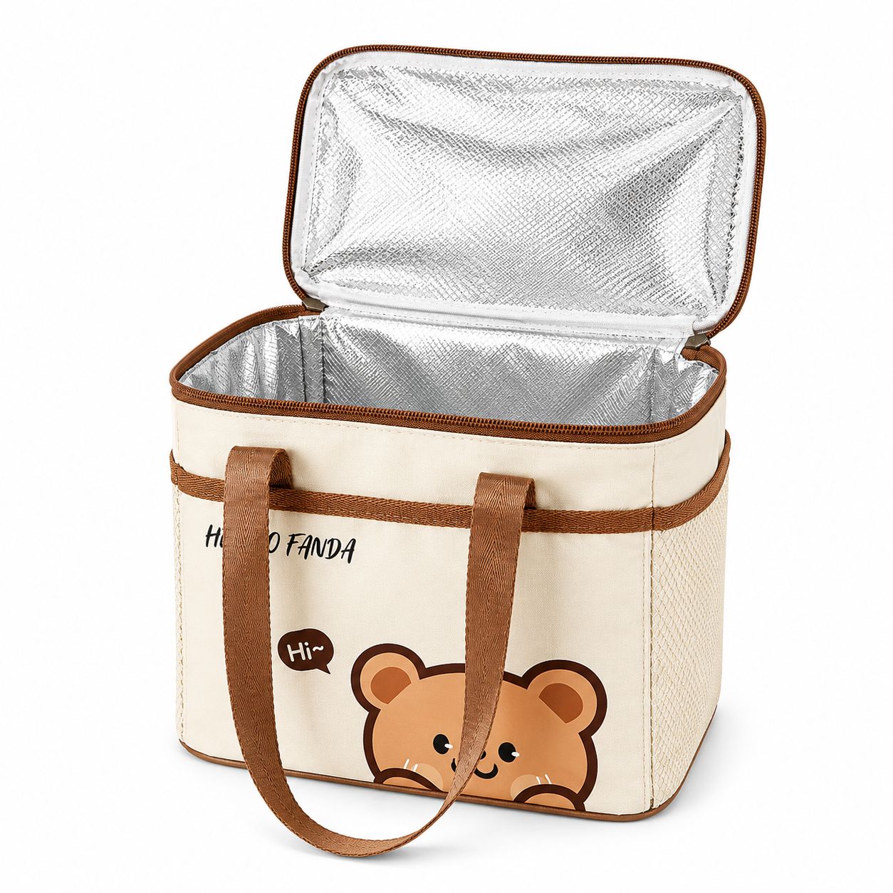 Cute Insulated Lunch Bag  Portable Food Cooler Tote image 2
