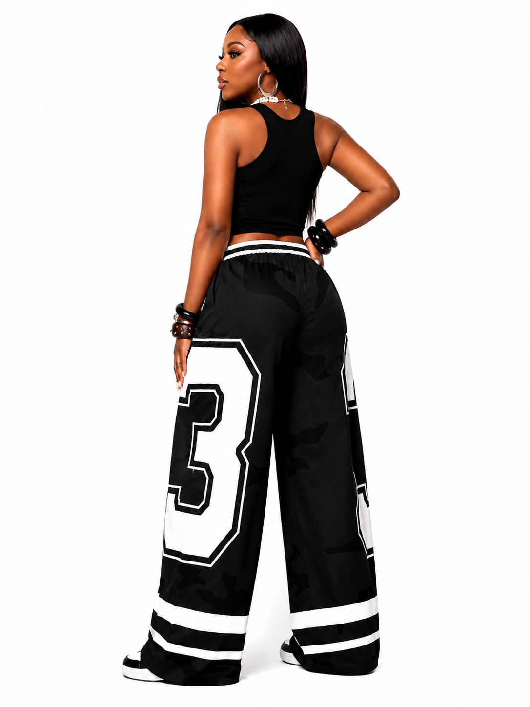 Not Your Average Girl 2-Piece Lounge Set Black image 3