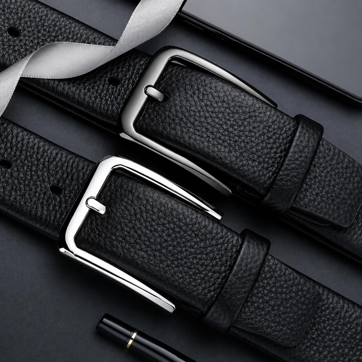 Men’s Classic Leather Belt – 110CM image 2