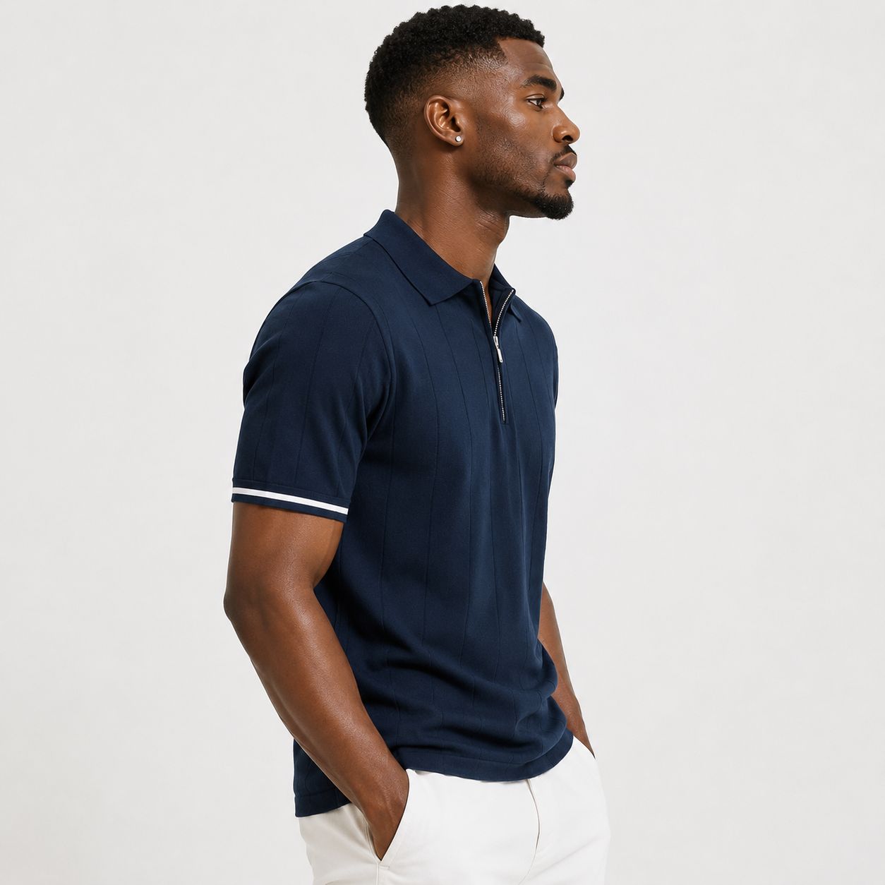 Men’s Premium Zip Polo Shirt image 2