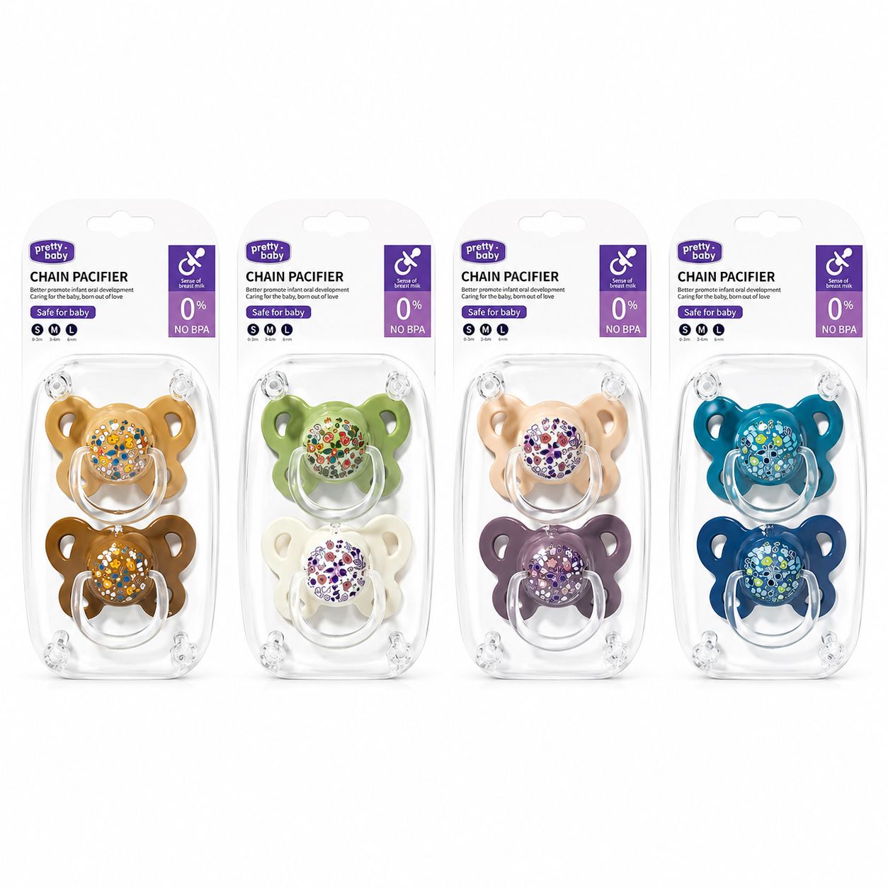 Baby Silicone Pacifier Set of 3 image 2