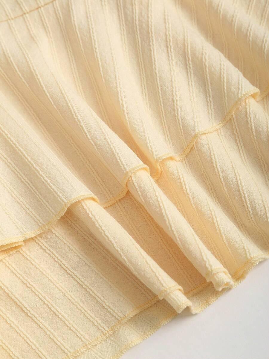 Women Starfish Halter Neck Ruffle Mini Dress image 5