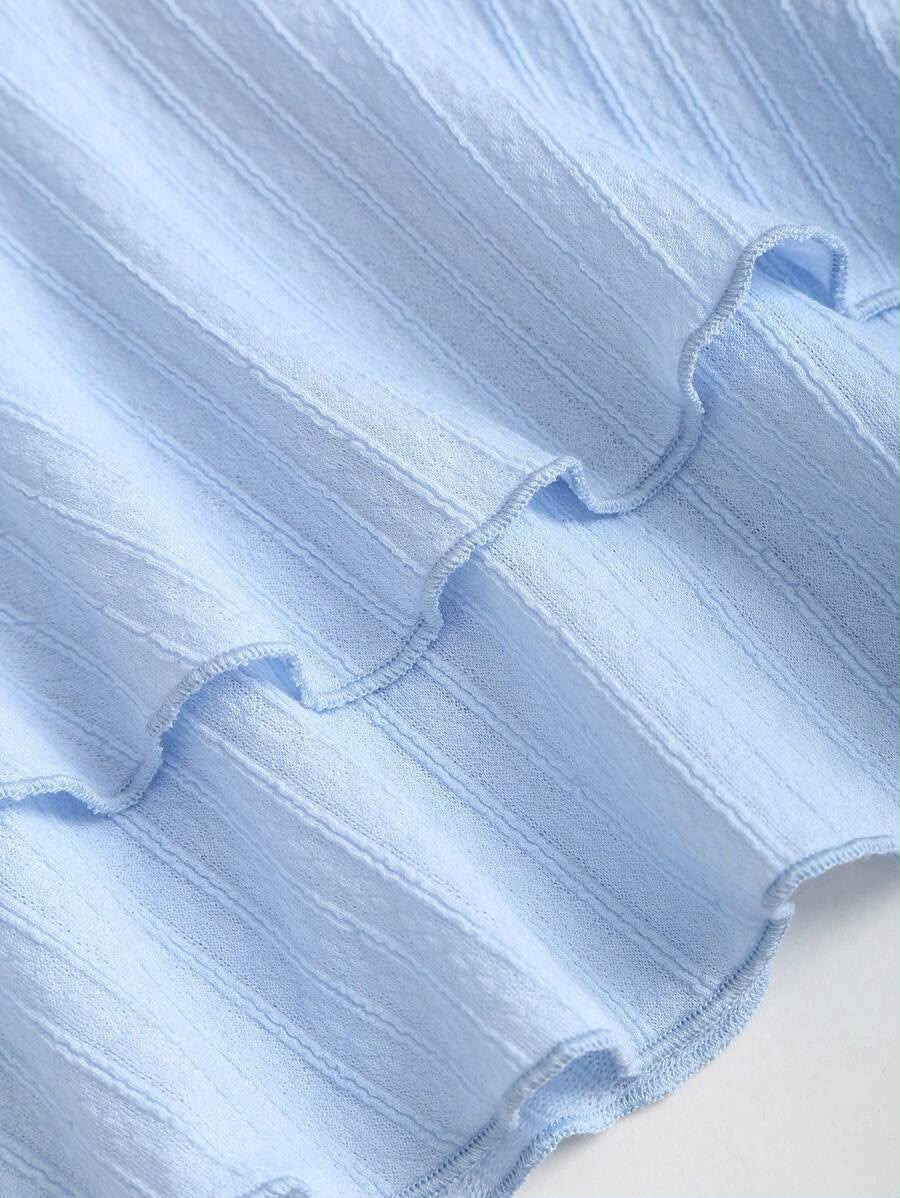 Women Starfish Halter Neck Ruffle Mini Dress image 10