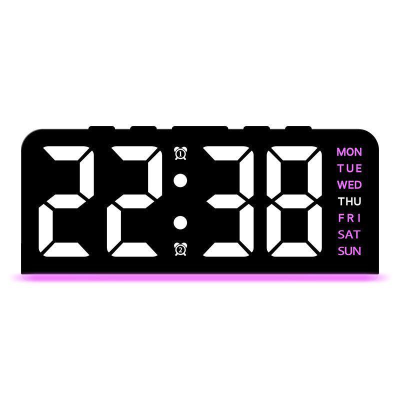 LED Digital Alarm Clock  Large Display with RGB Light image 2