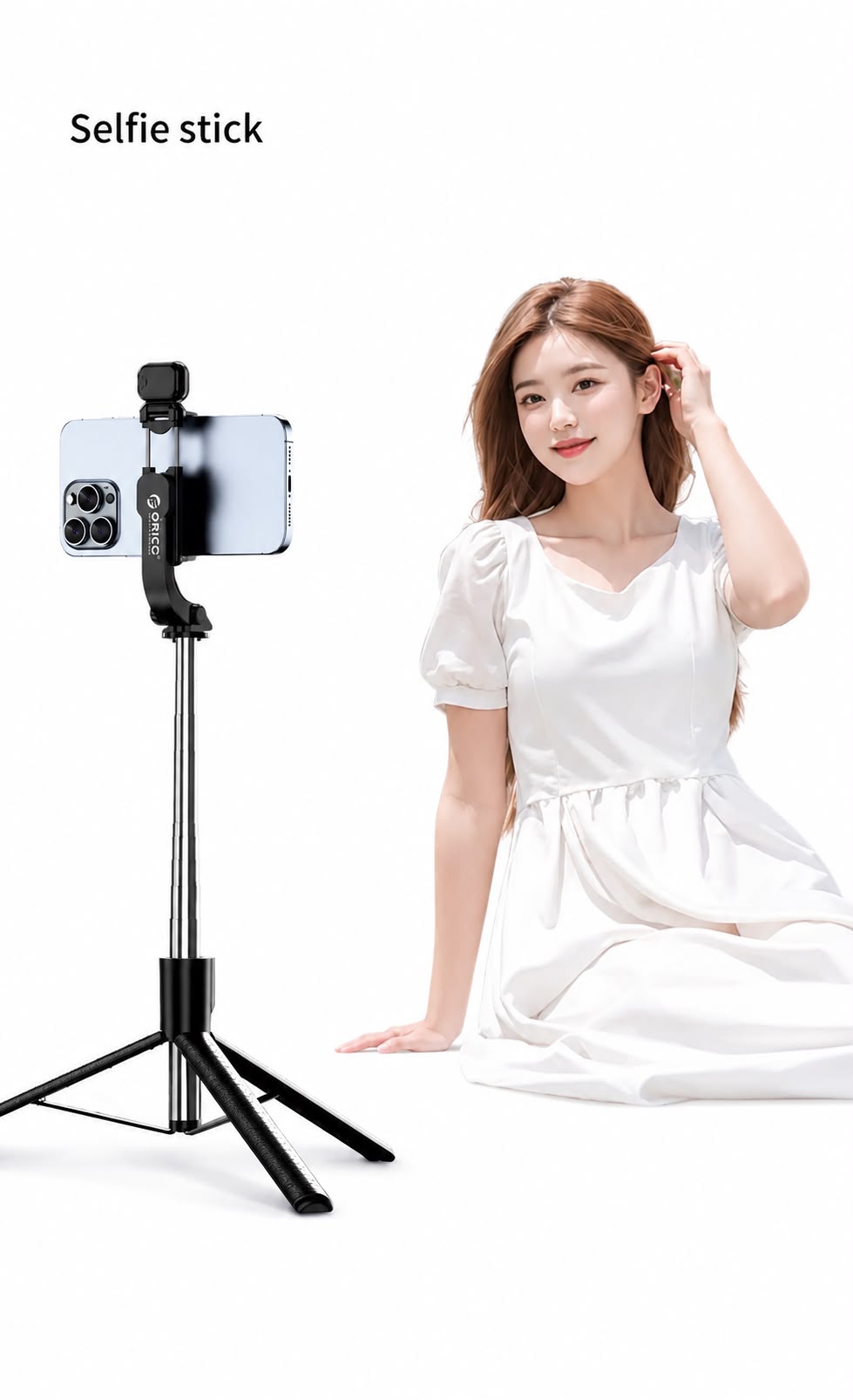 1.7M Extendable Selfie Stick Tripod image 2