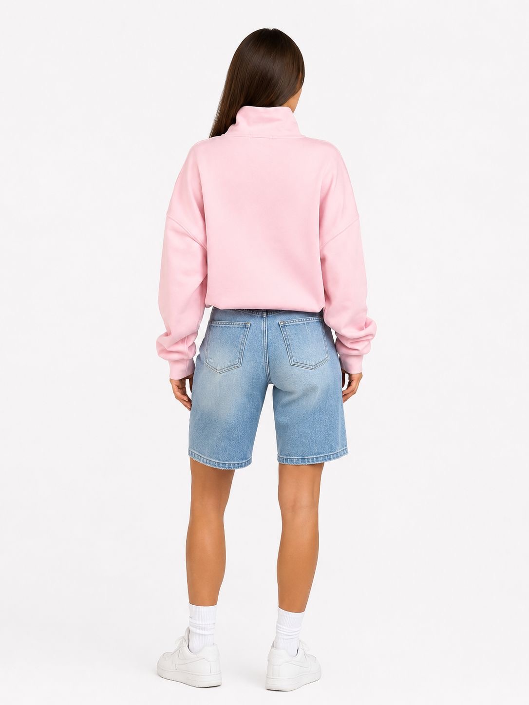 Women’s Oversized Half-Zip Sweatshirt image 6