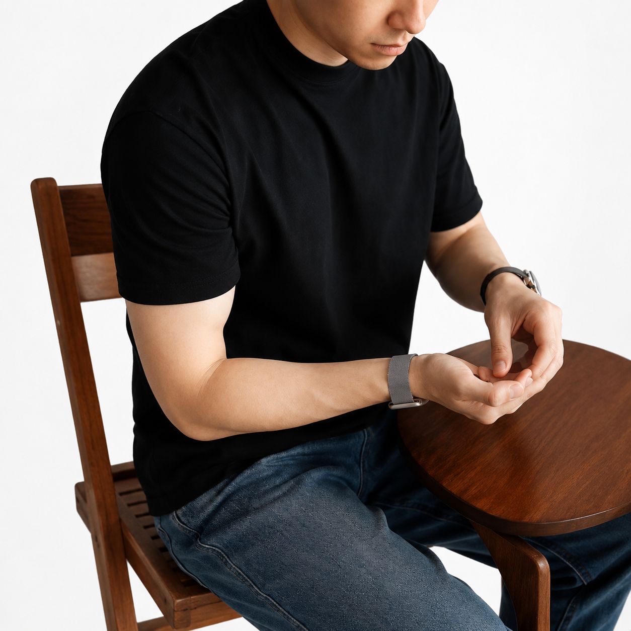 Premium Men’s Heavyweight Crew Neck T-Shirt image 4