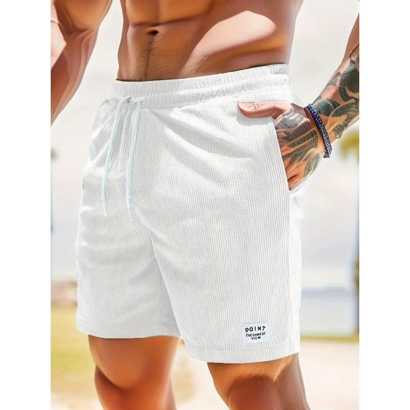 Men’s Casual Corduroy Drawstring Shorts image 4