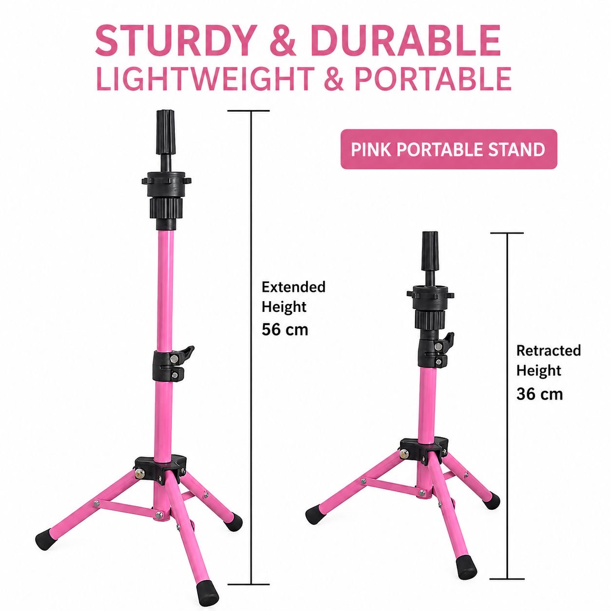 Adjustable Wig Stand Tripod image 4