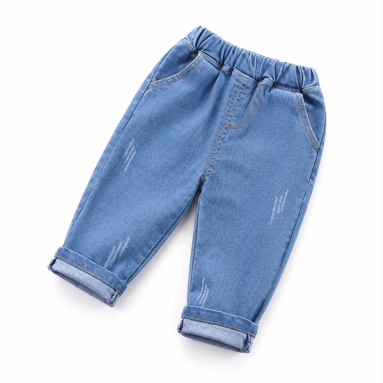 Boys 2-Piece Cartoon Car Denim Outfit Set – Long Sleeve Shirt & Jeans image 3