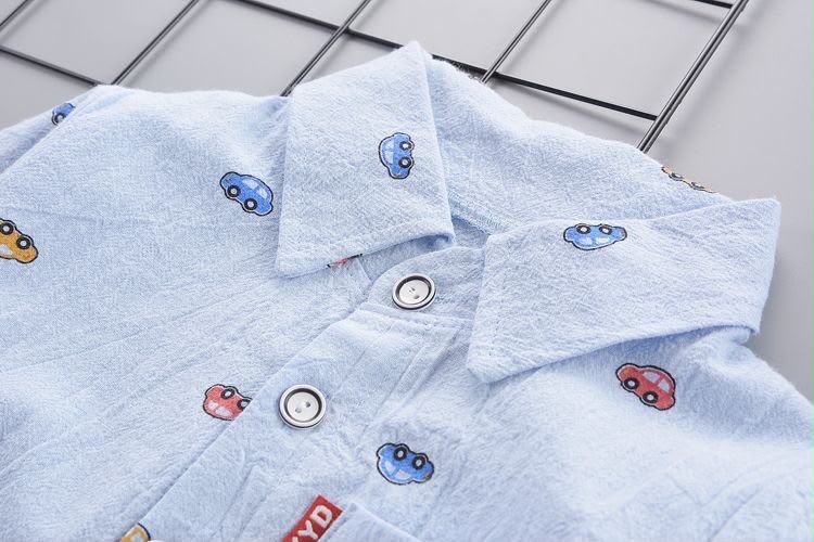 Boys 2-Piece Cartoon Car Denim Outfit Set – Long Sleeve Shirt & Jeans image 6