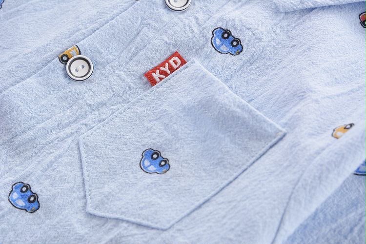 Boys 2-Piece Cartoon Car Denim Outfit Set – Long Sleeve Shirt & Jeans image 9