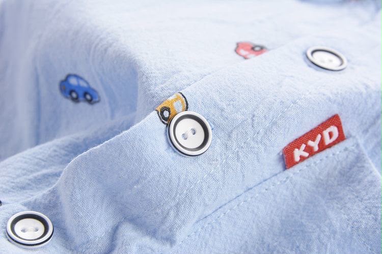 Boys 2-Piece Cartoon Car Denim Outfit Set – Long Sleeve Shirt & Jeans image 10