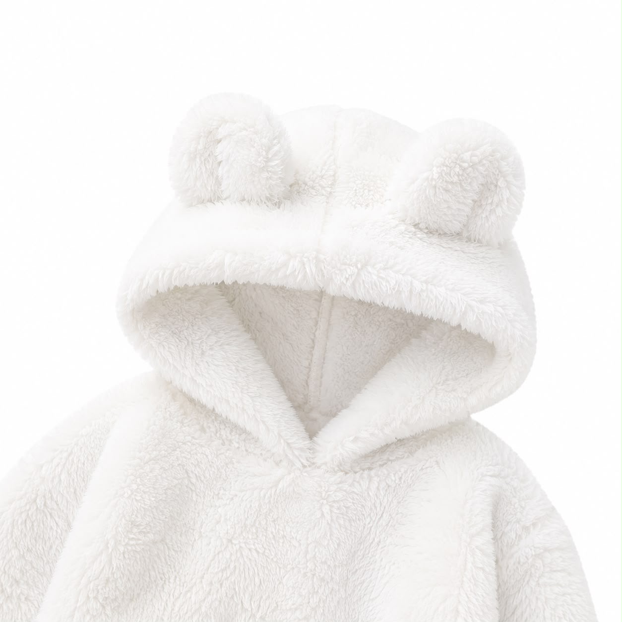Baby 2-Piece Teddy Fleece Hooded Tracksuit Set – Soft Plush Hoodie & Jogger Pants image 2