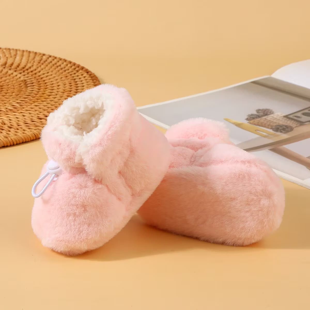 Baby Plush Winter Booties – Warm Fleece Soft Sole Pre-Walker Shoes image 2