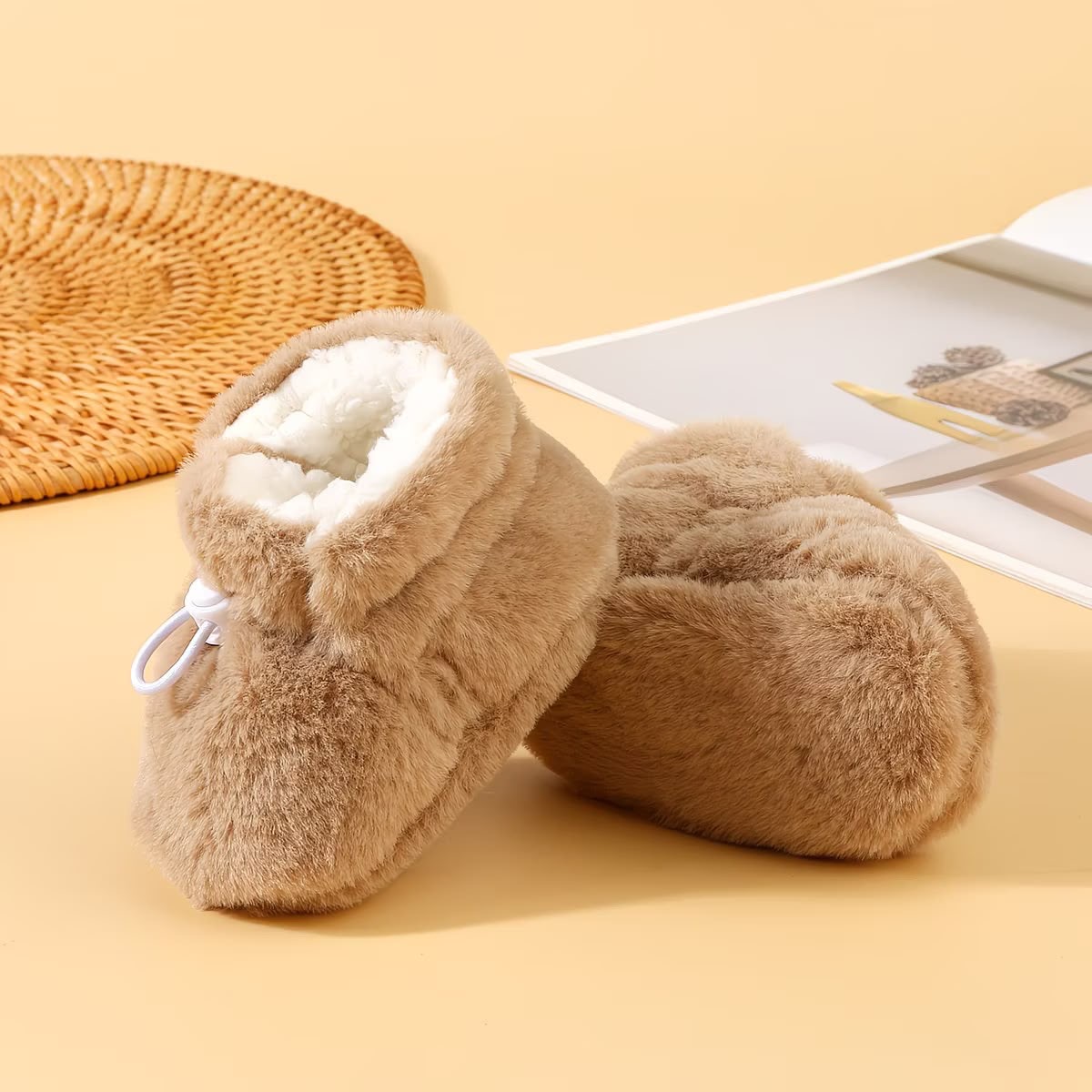 Baby Plush Winter Booties – Warm Fleece Soft Sole Pre-Walker Shoes image 3