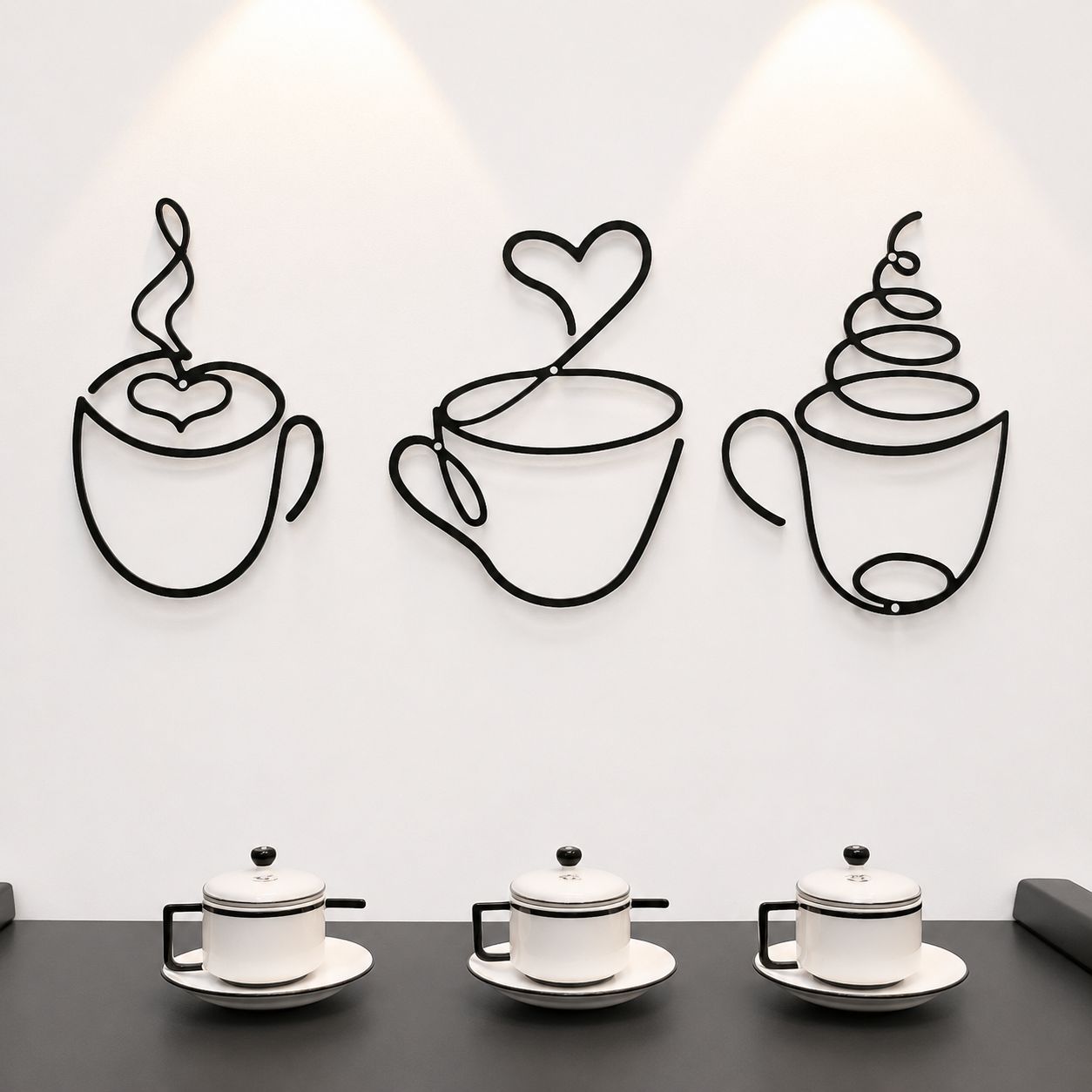 Modern Coffee Cup Wall Decor