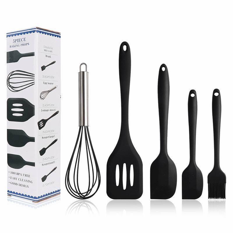 5 Piece Silicone Kitchen Utensil Set