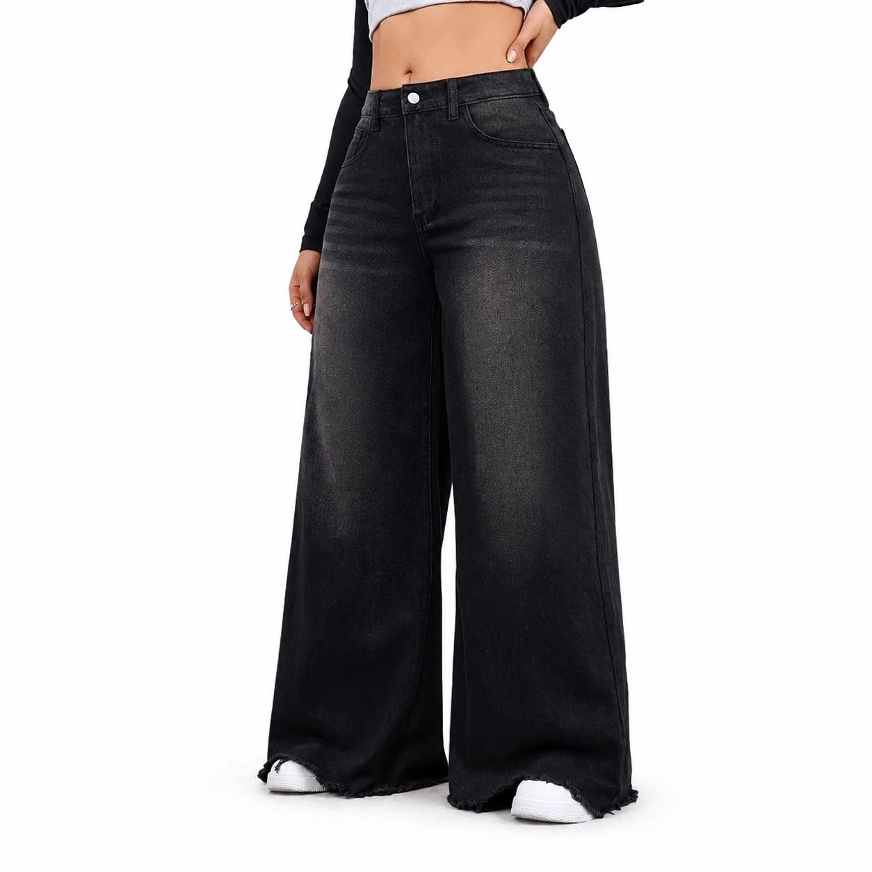 High-Waist Wide Leg Jeans – Modern Street Fit