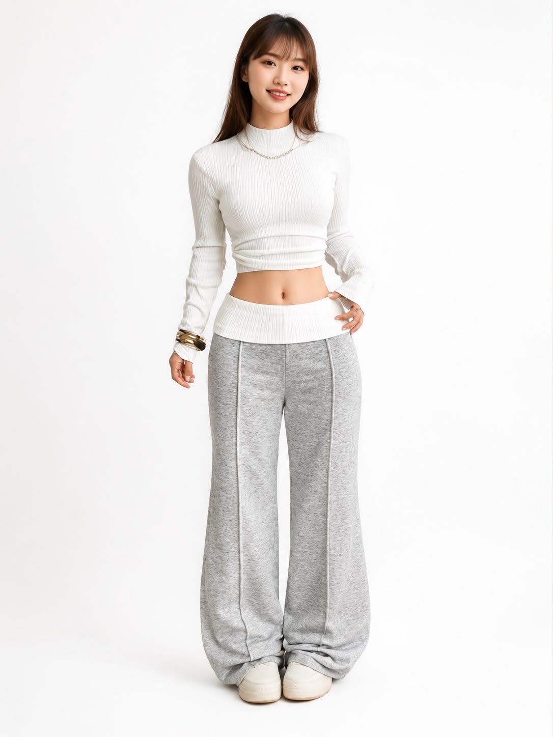 Women High Waist Wide Leg Lounge Pants