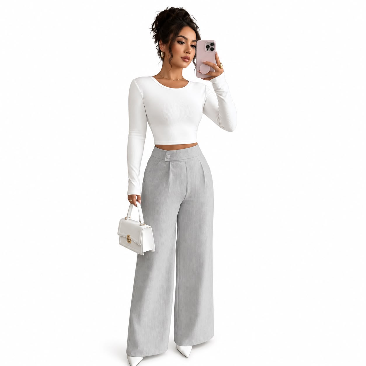 Women High Waist Wide Leg Palazzo Pants