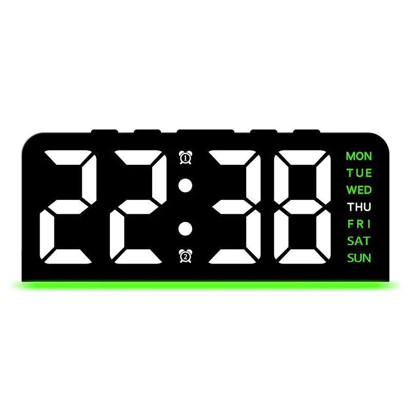 LED Digital Alarm Clock  Large Display with RGB Light