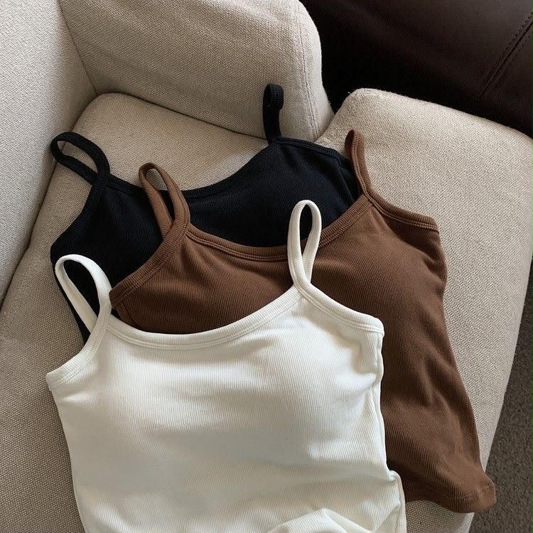Women Ribbed Cami Top 2 Set