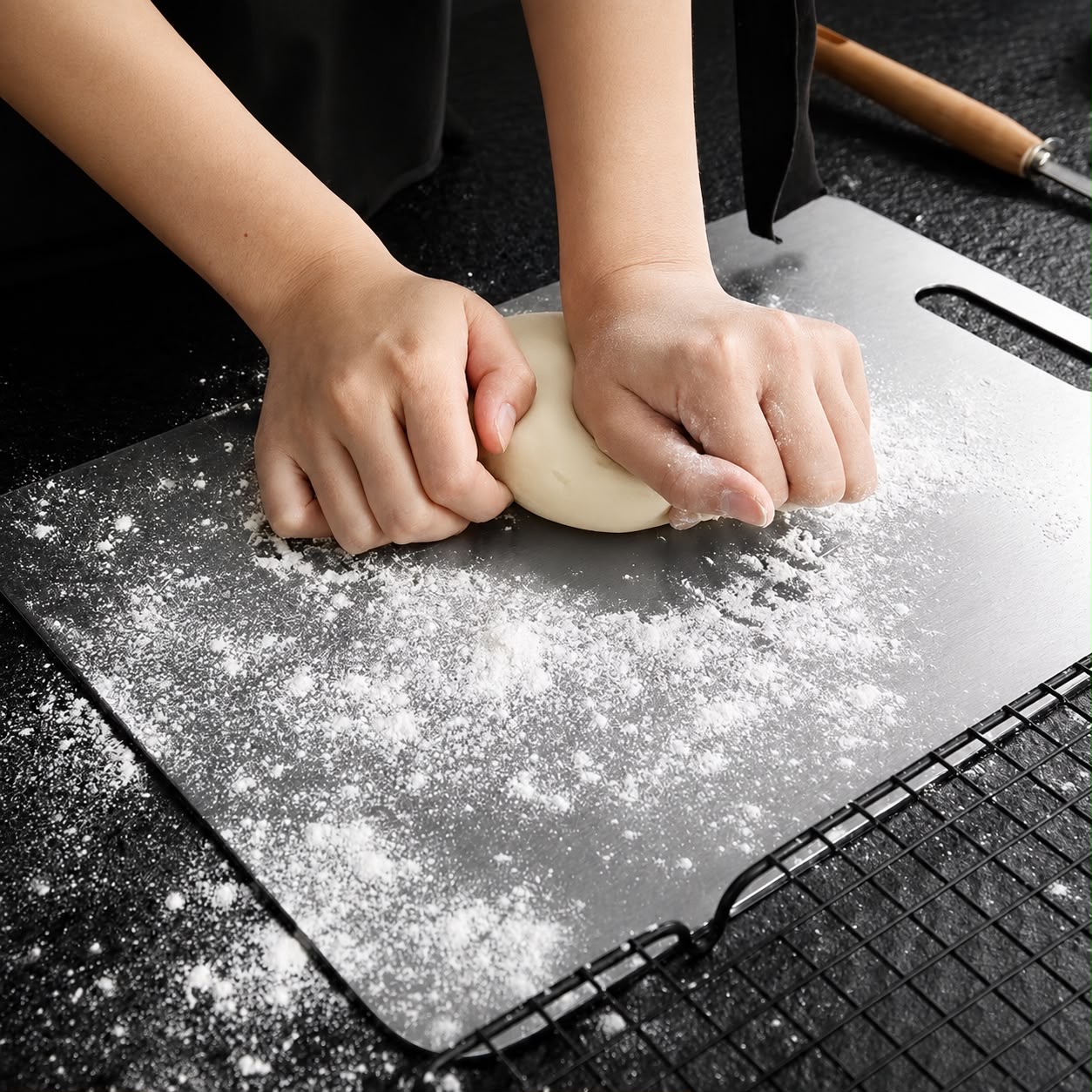 Stainless Steel Cutting Board – Double-Sided Chopping Board image 4