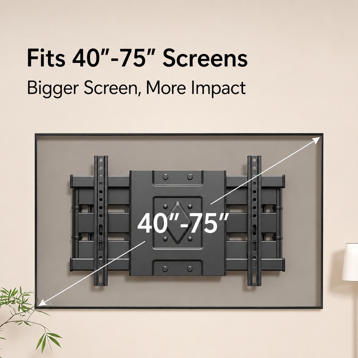 Universal TV Wall Mount Bracket (40”–75”)