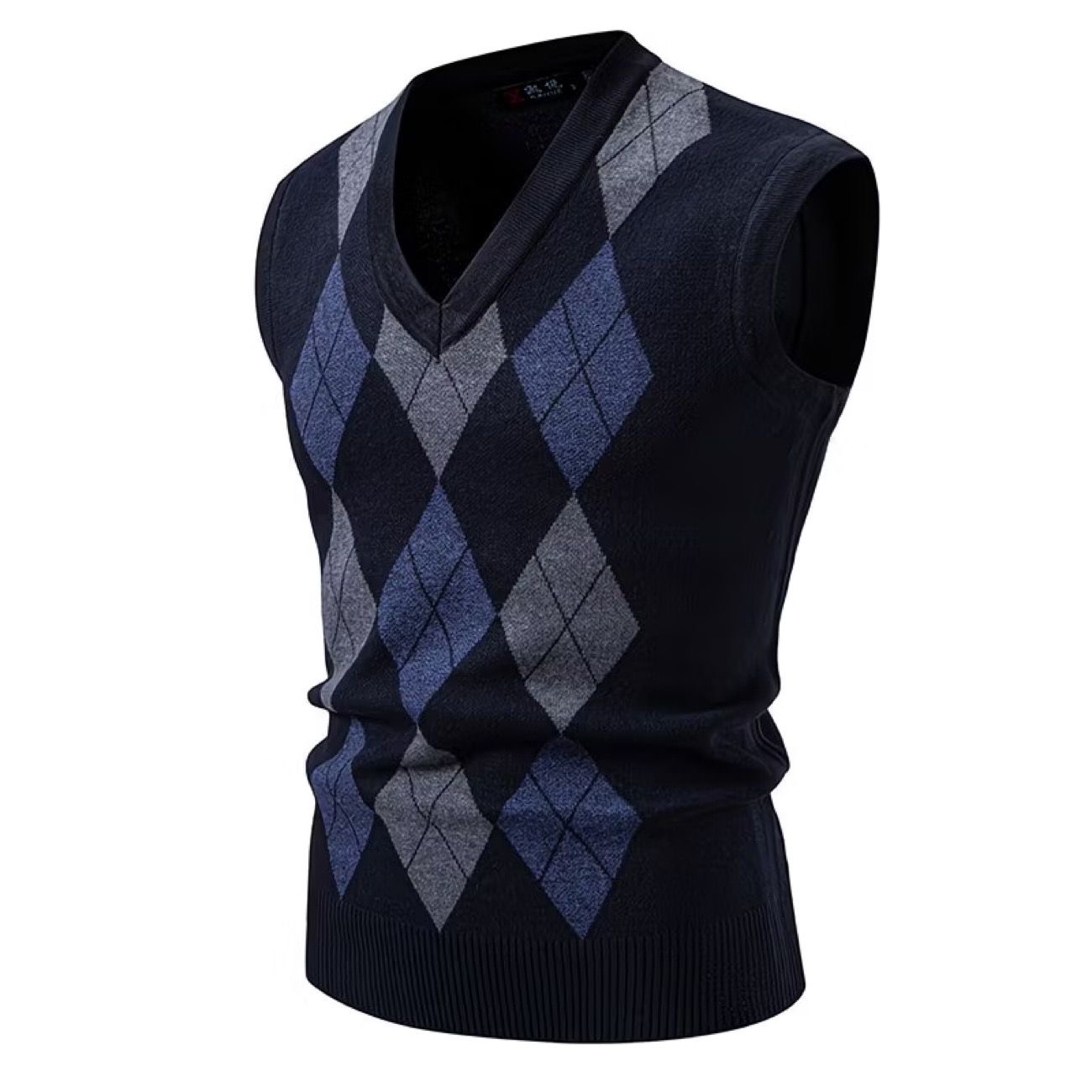 Men’s Classic Argyle Knit Sweater Vest