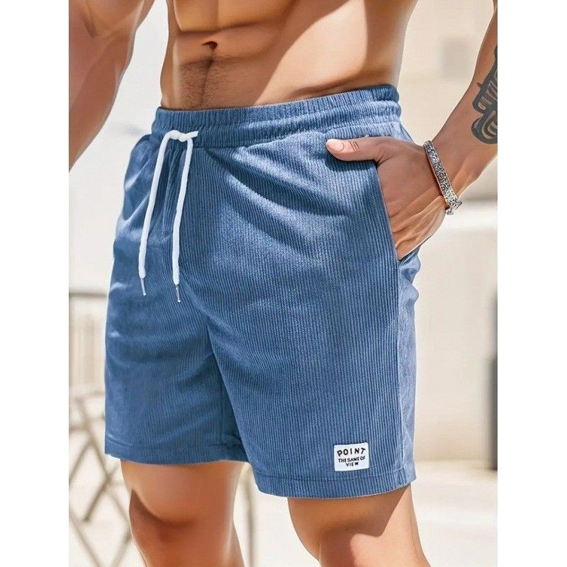 Men’s Casual Corduroy Drawstring Shorts