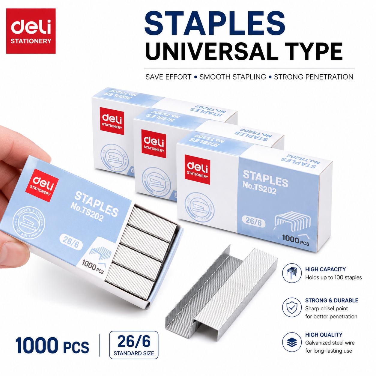 26/6 Staples – 1,000 Pieces
