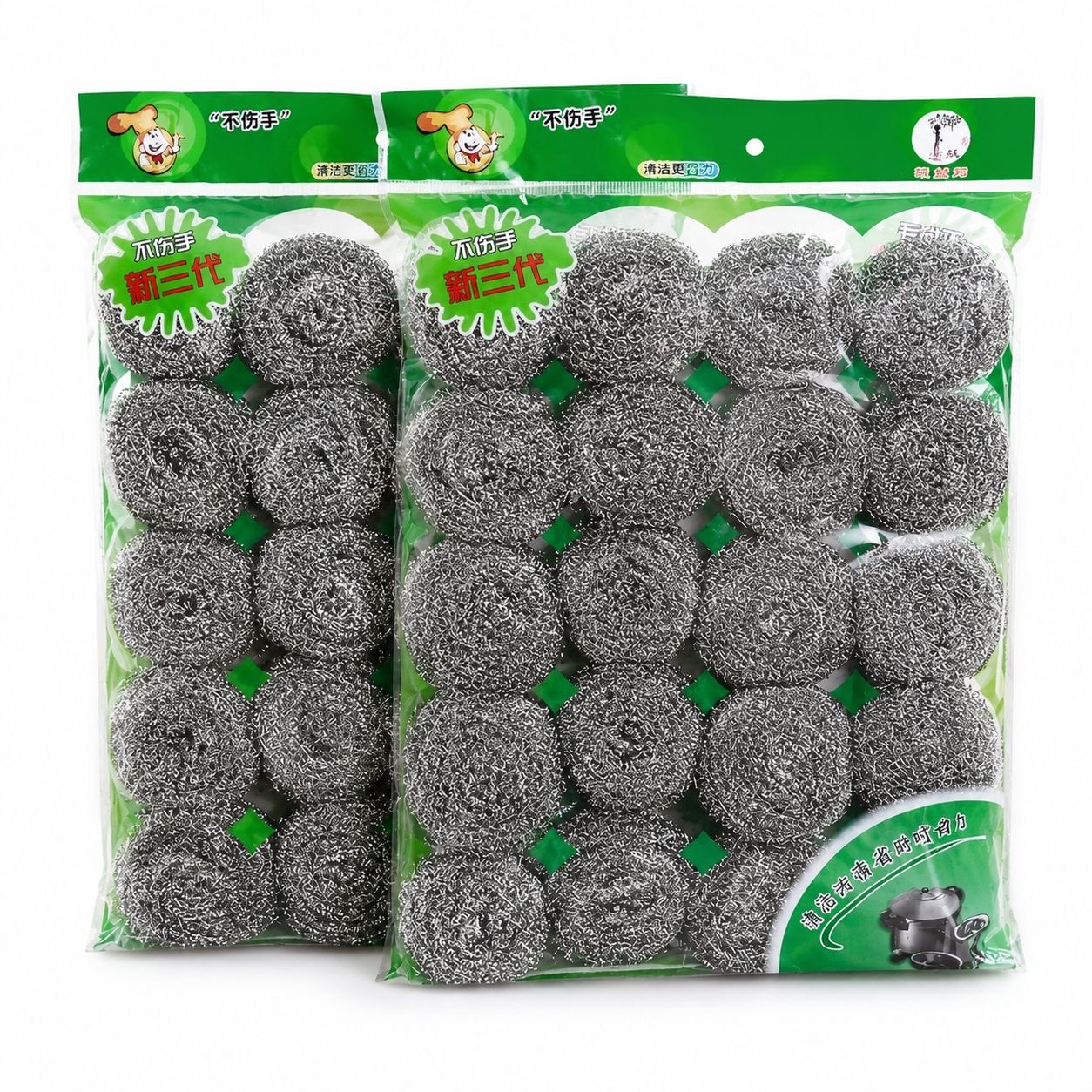 10-Piece Stainless Steel Scouring Pad Set