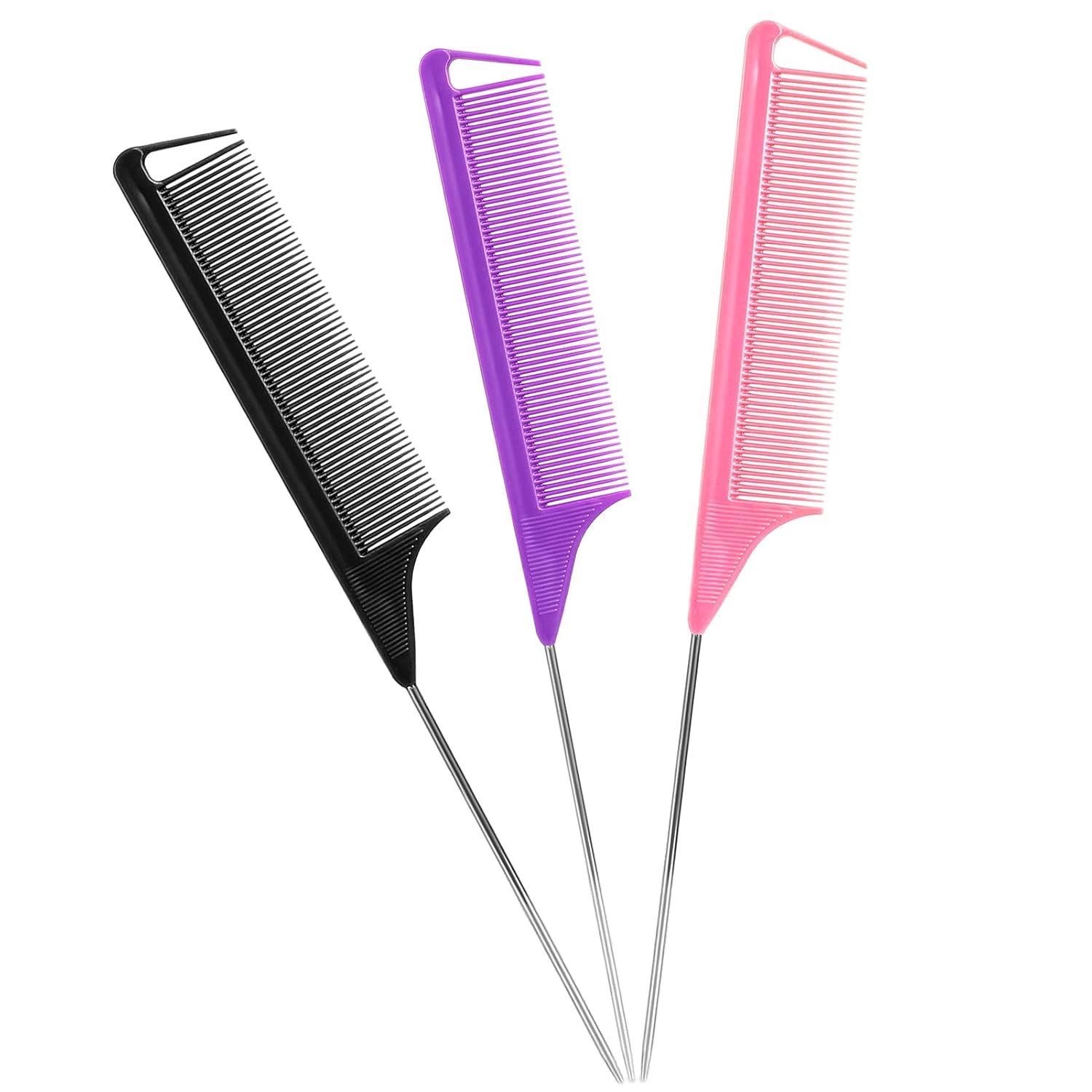 3 pack Rat Tail Hair Comb