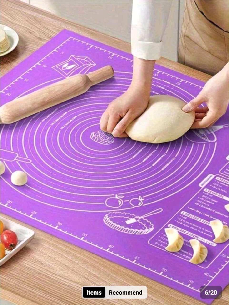 Large Non-Slip Baking & Kneading Mat – 60 × 45 cm