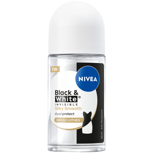 Nivea Anti-Perspirant Black & White Invisible Roll-On Silky Smooth 50ml