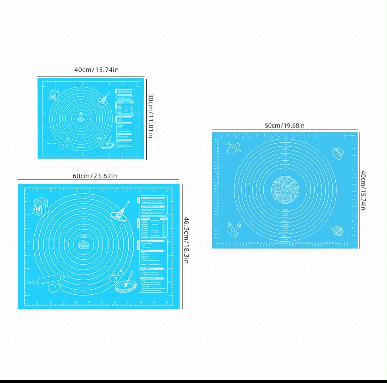 Large Non-Slip Baking & Kneading Mat – 60 × 45 cm image 2