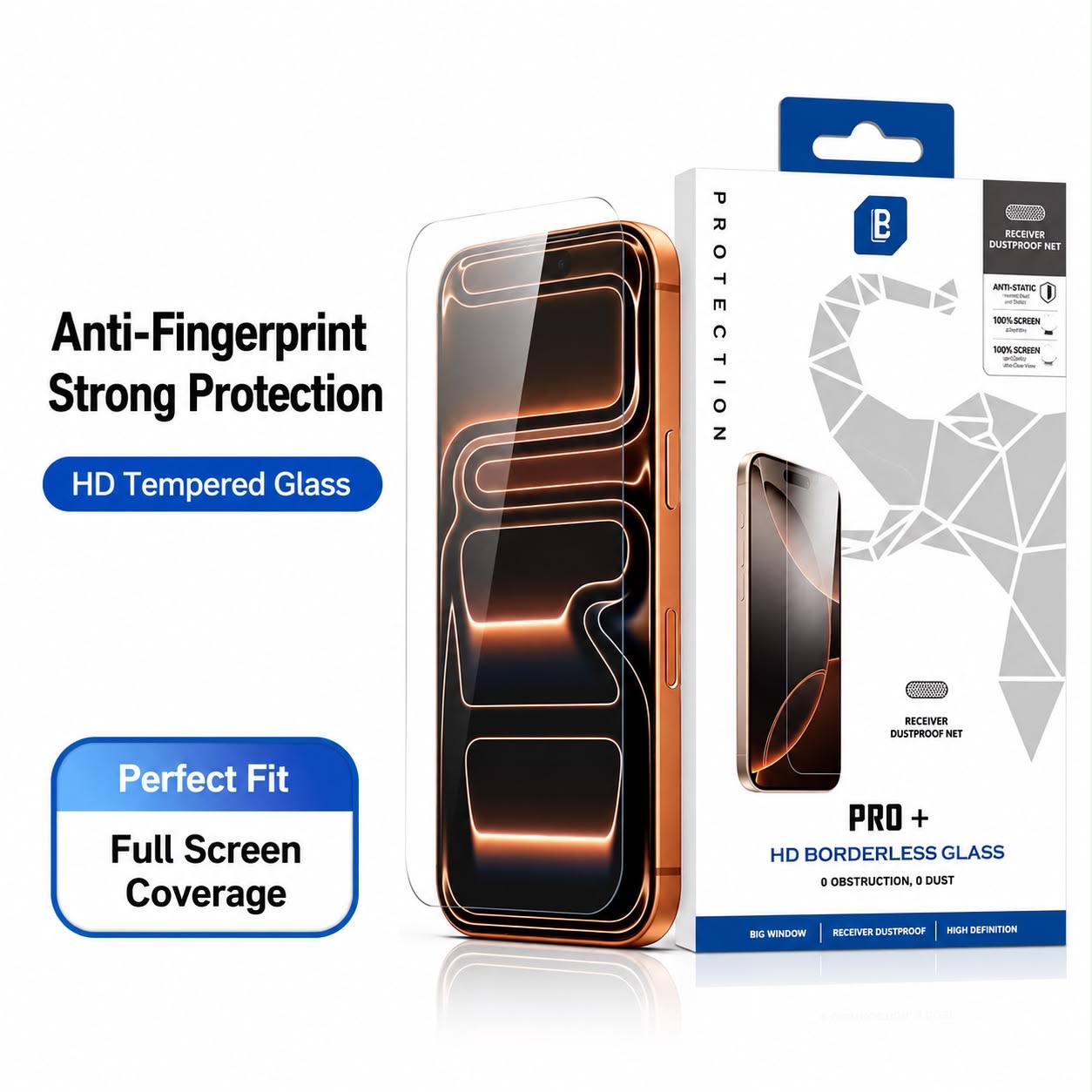 HD borderless Tempered Glass Screen Protector for iPhone image 3