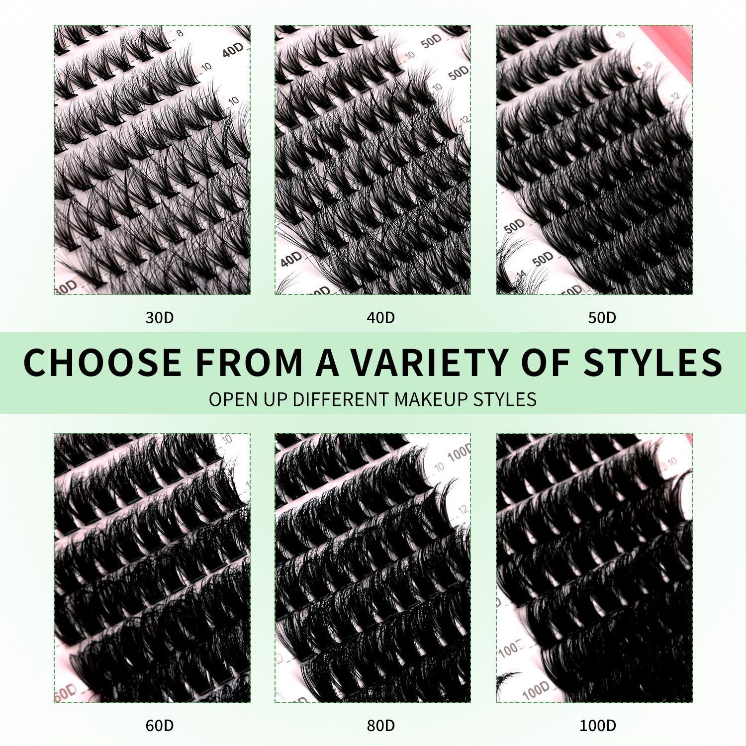 Eyelash Extension Cluster Kit – Reusable Fluffy Lash Clusters with Bond, Seal & Tweezers image 2