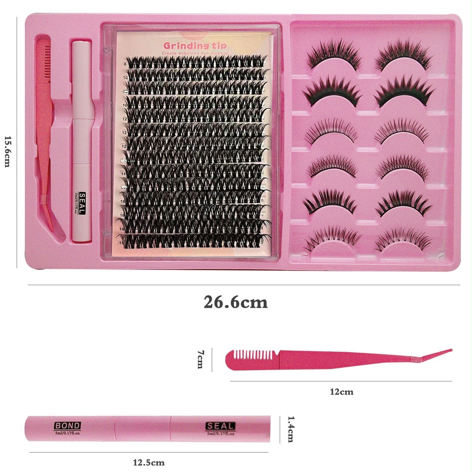 Eyelash Cluster & False Lash Kit – 280 Piece Set image 2
