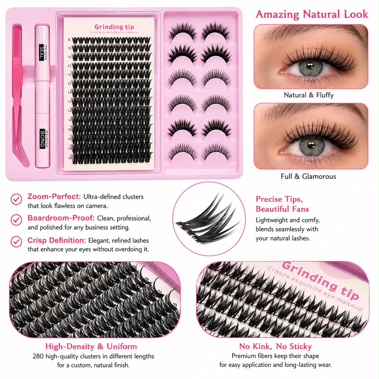 Eyelash Cluster & False Lash Kit – 280 Piece Set image 5